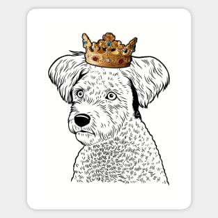 Pumi Dog King Queen Wearing Crown Sticker